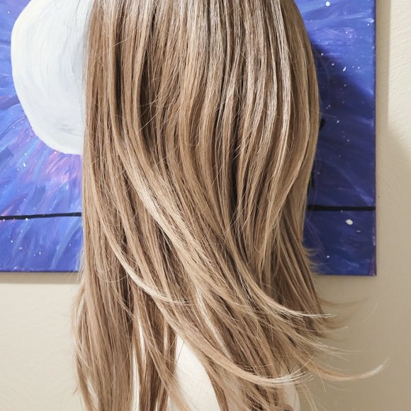 Wig Topper NEW Long Synthetic Modified to  Clip in - Picture 7 of 9